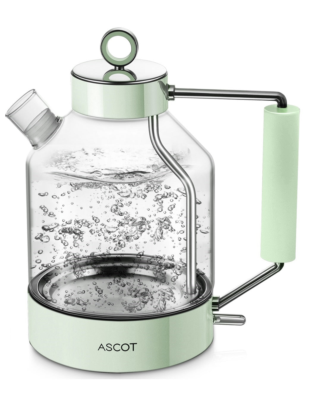 ASCOT Electric Kettle Glass Tea Kettle,1.5L(K6-Green)
