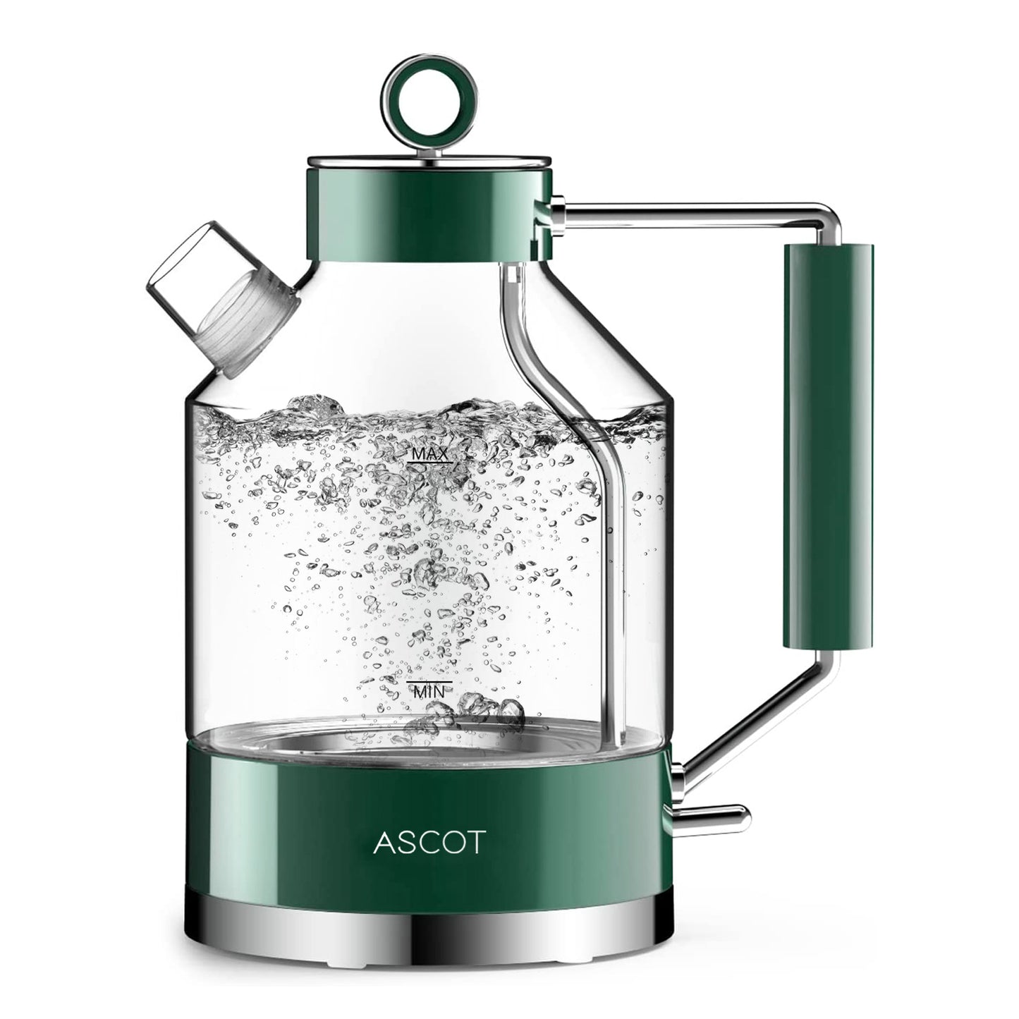 ASCOT Electric Kettle Glass Tea Kettle,1.6L(K6-Emerald Green)