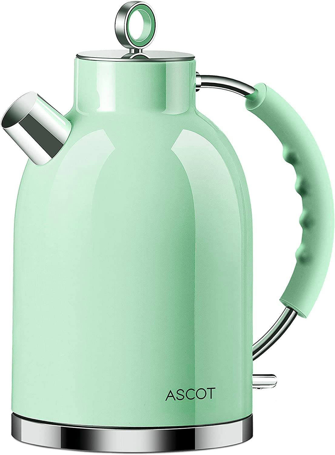 ASCOT Electric Kettle Stainless Steel Tea Kettle,1.5L(K1-Green)