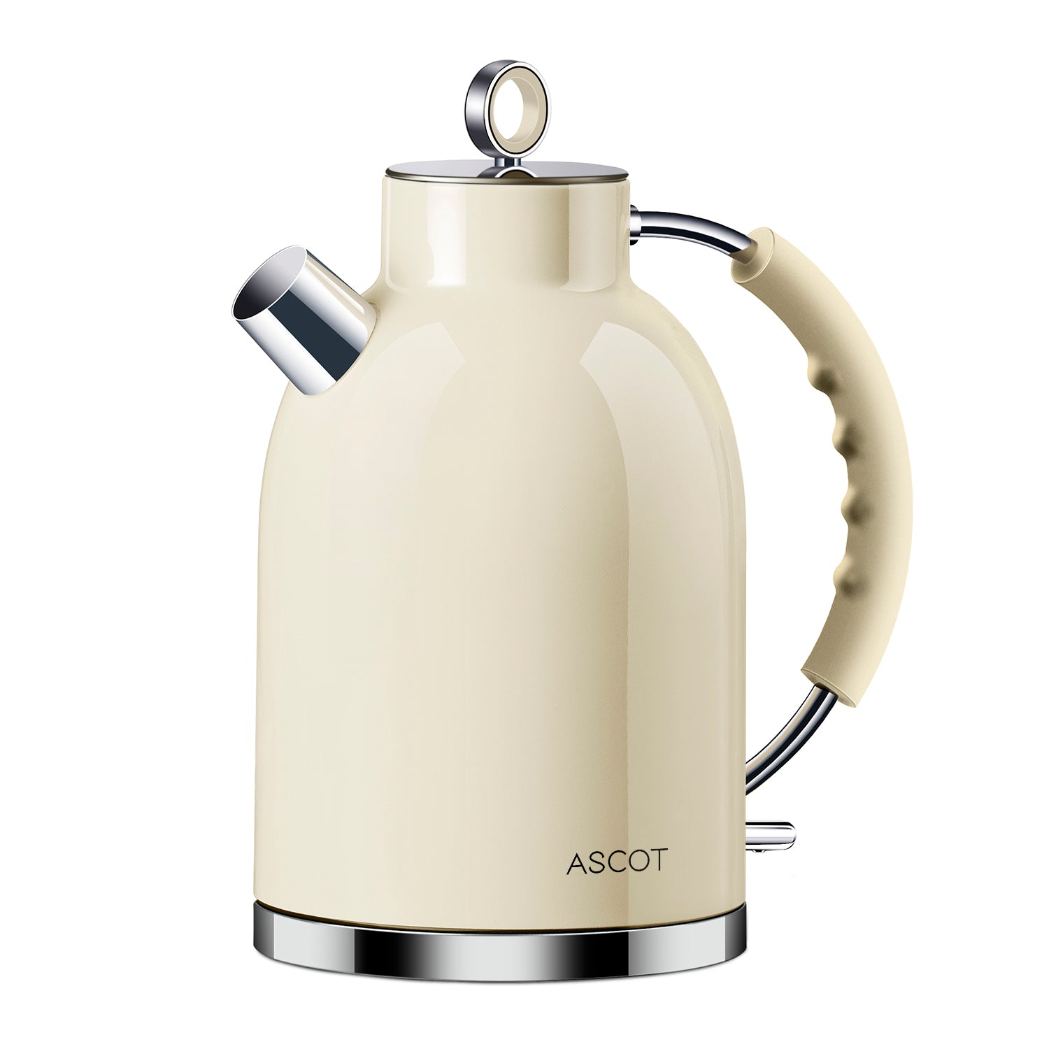 Electric Kettle, Glass Electric Tea Kettle 1.7L 1500W Retro Tea Heater &  Hot Water Boiler, No Plastic, BPA-Free, Cordless, with Auto Shut-Off and  Boil-Dry Protection (Creme) 