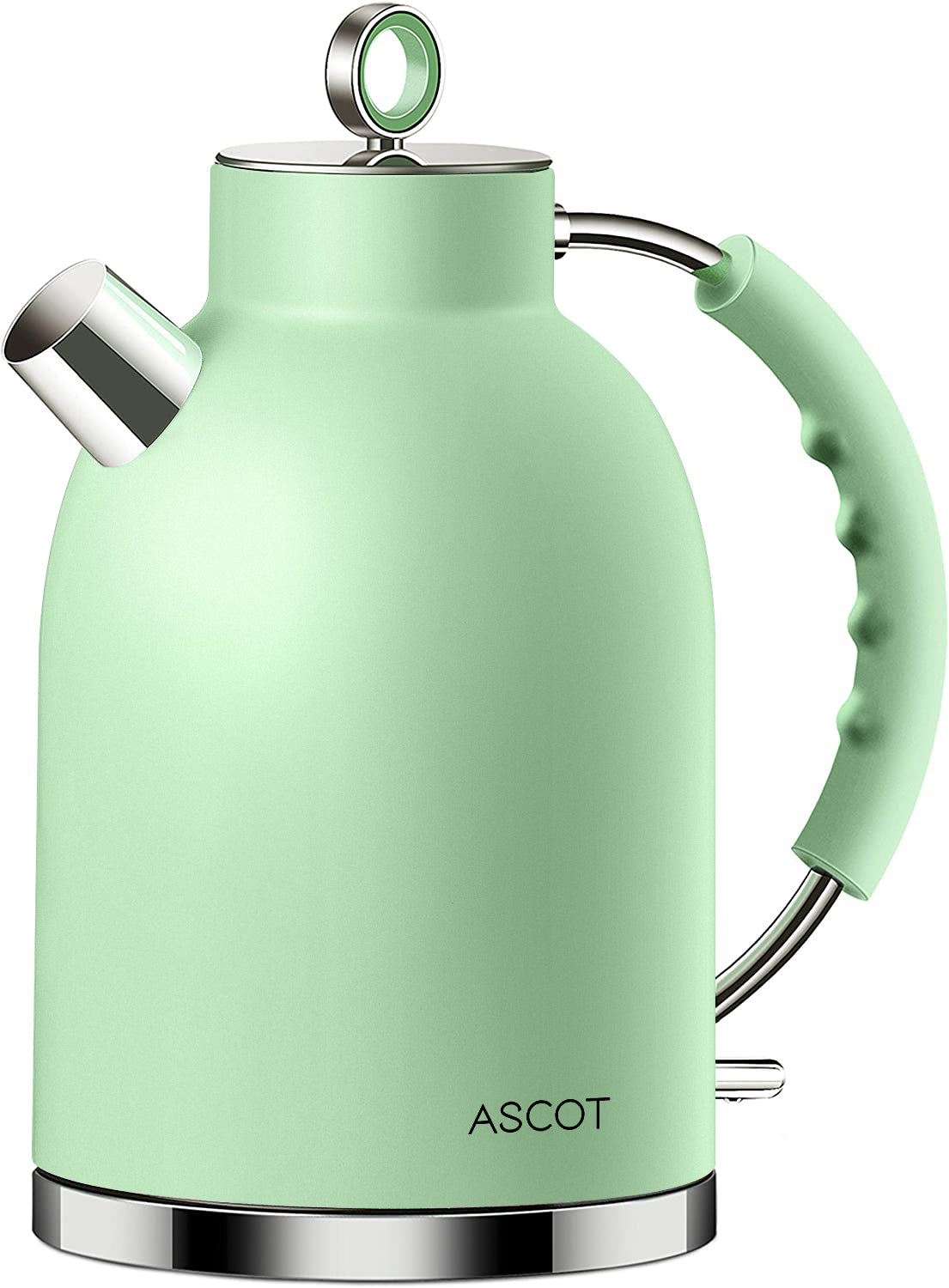ASCOT Electric Kettle Stainless Steel Tea Kettle,1.6L(K1-Matte Green)
