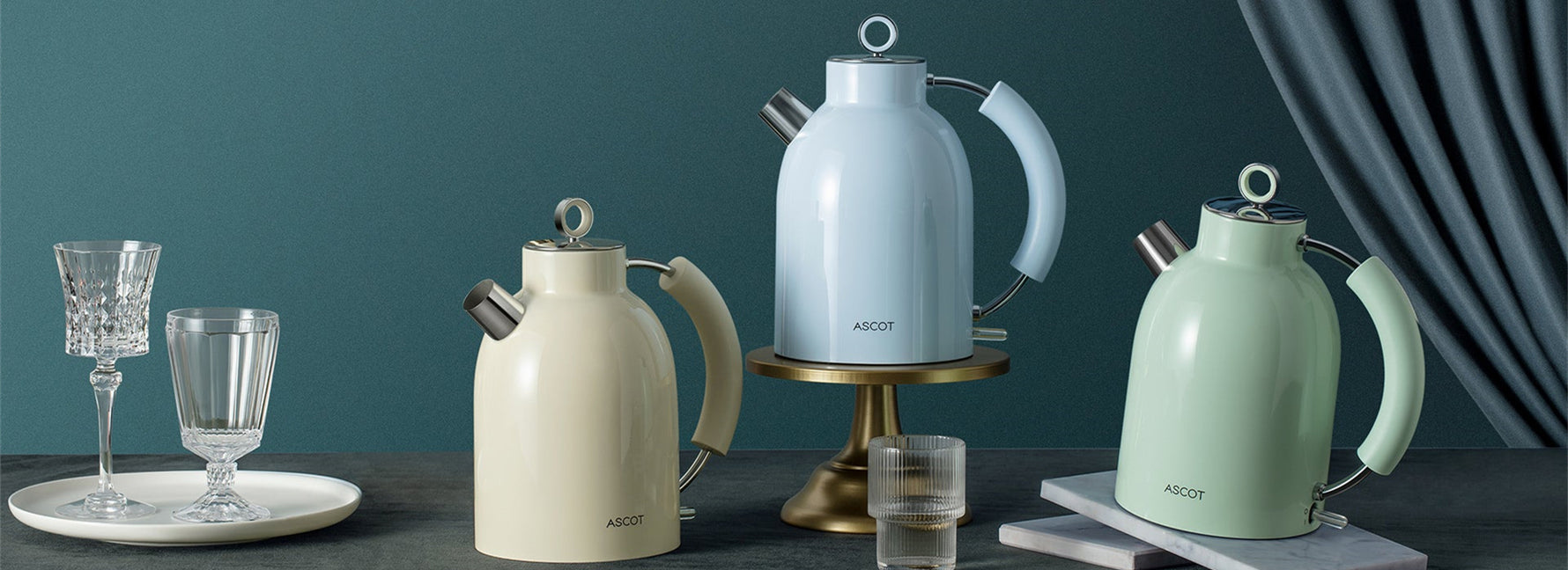 ASCOT Stainless Retro Kettles