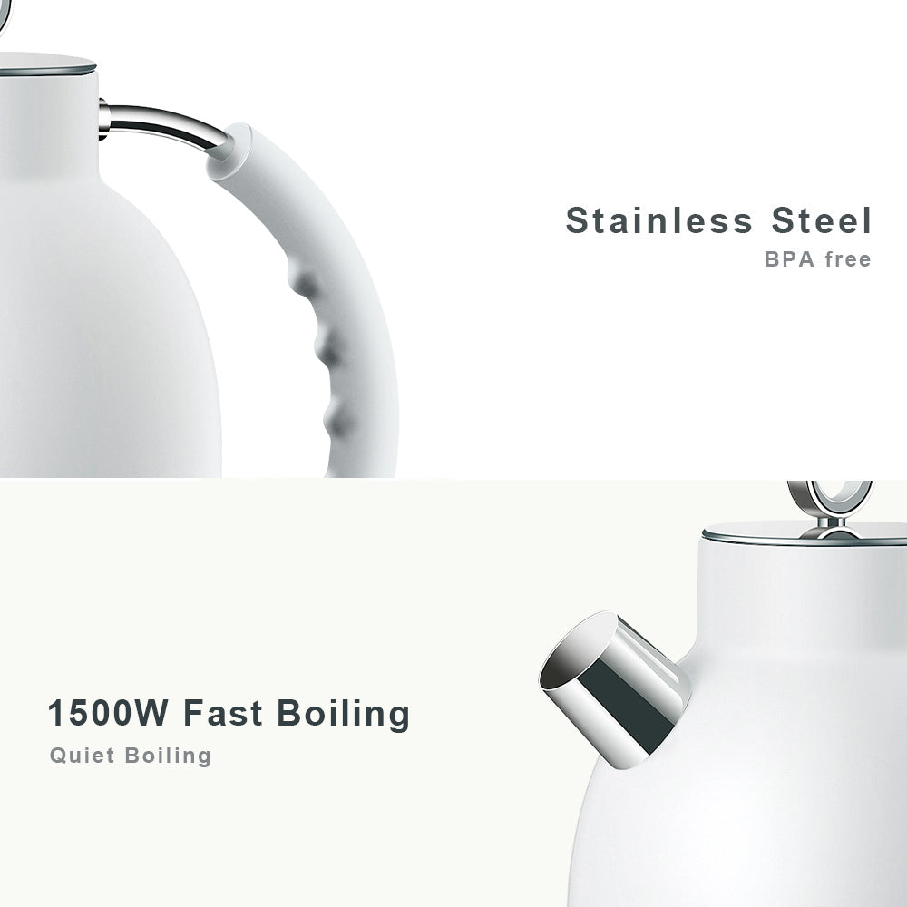 White electric tea clearance kettle