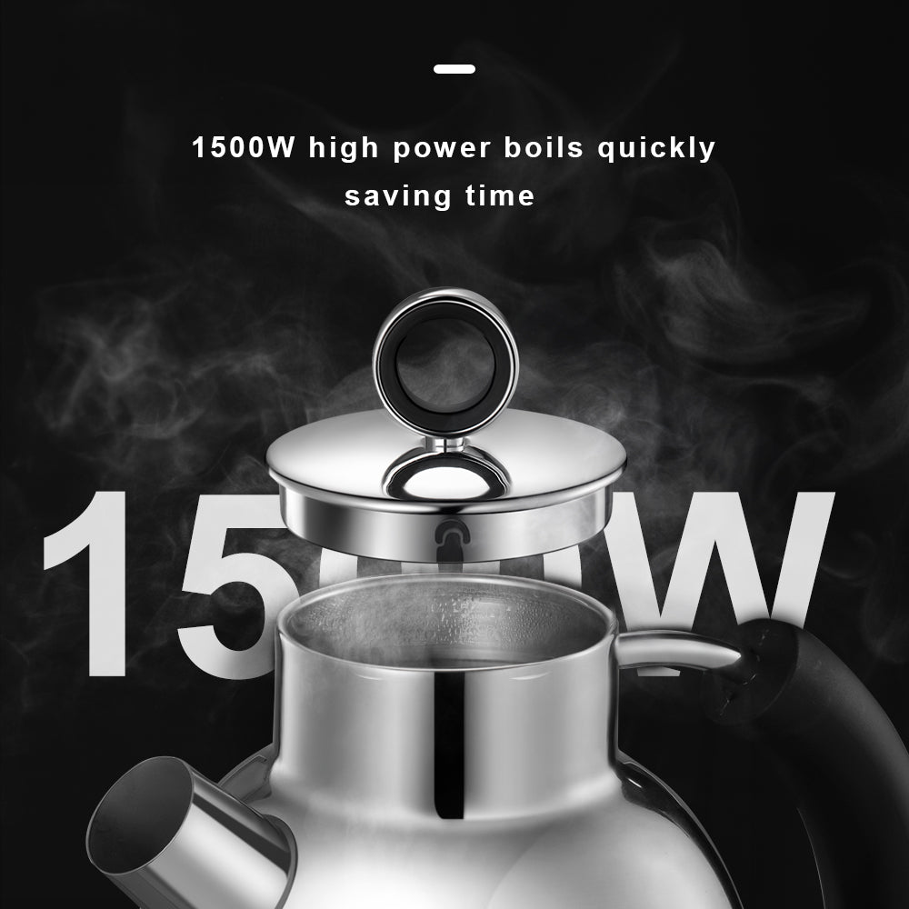 Electric Kettle, ASCOT Electric Tea Kettle, Stainless Steel Kettle Water  Boiler, Fast Boiling Kettle, 1.5L, 1500W, BPA-Free, Cordless, Automatic