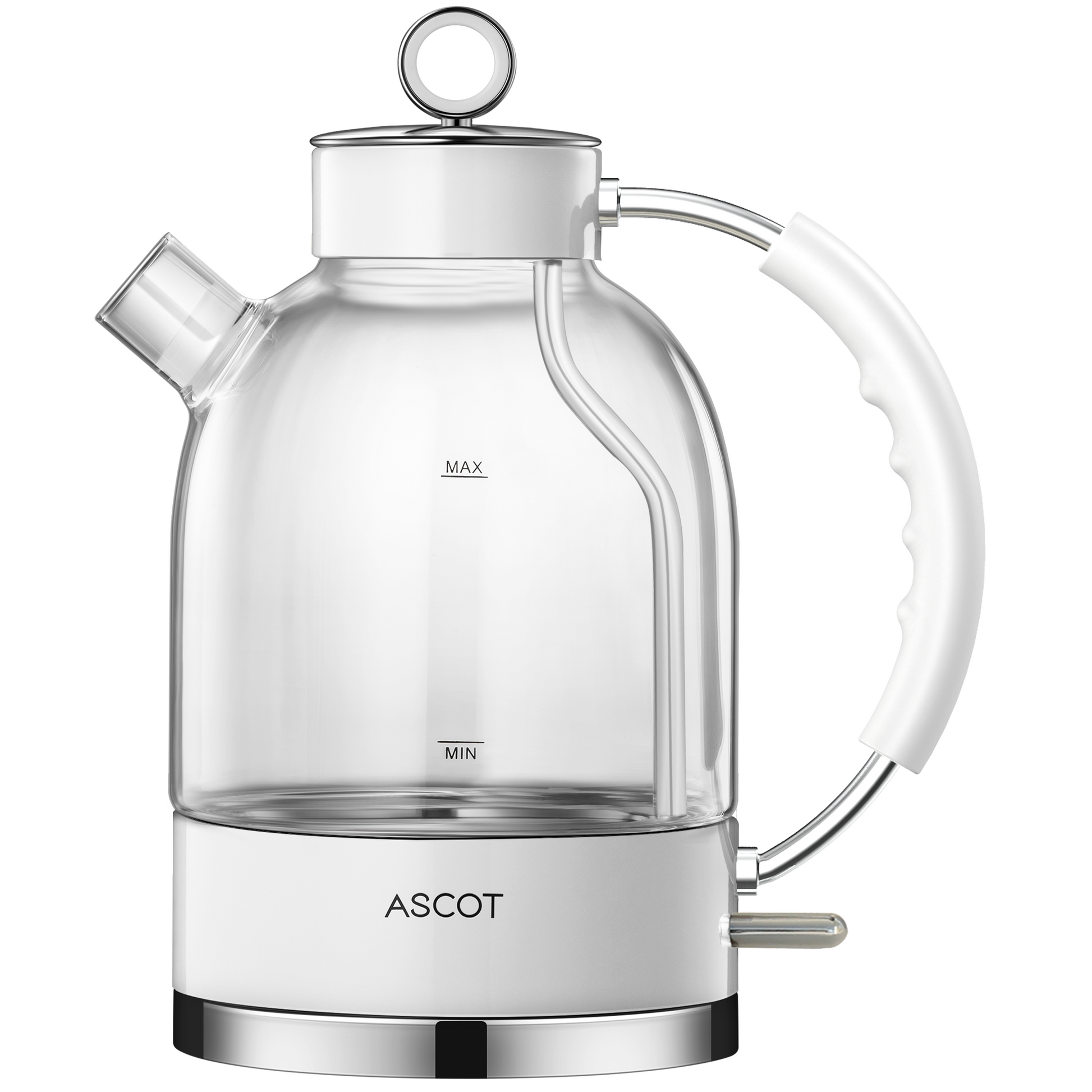 ASCOT Electric Kettle Glass Tea Kettle,1.5L(K2-White)